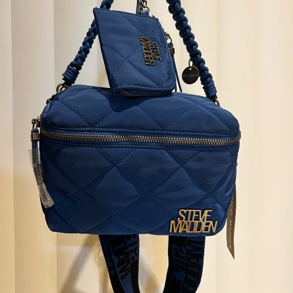 Steve Madden Blue Quilted Women's Bag - Picture 6 of 7